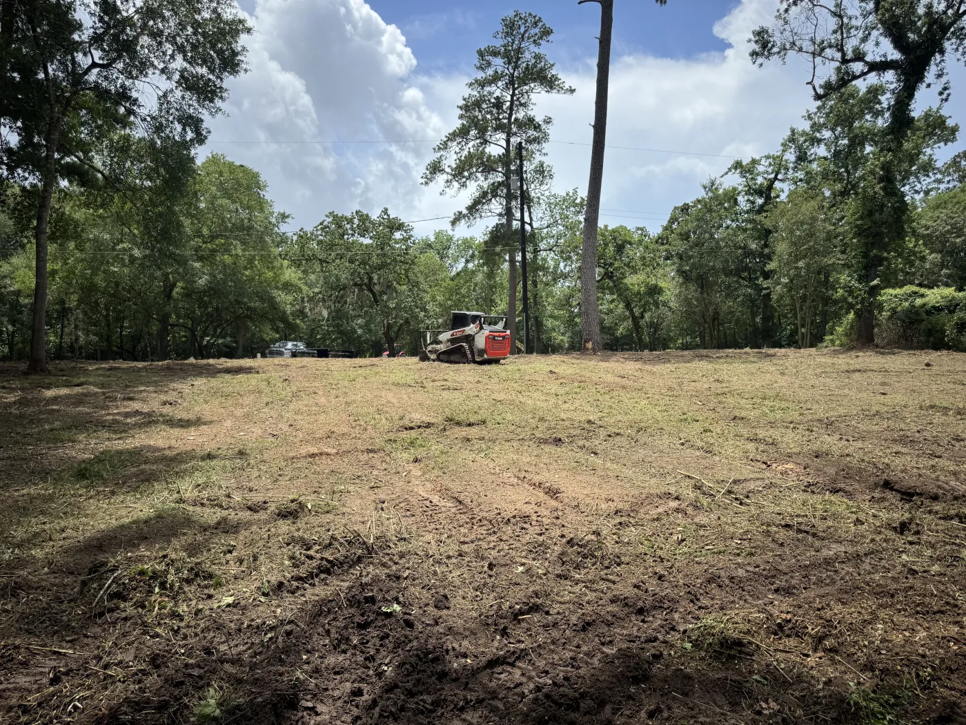 The same lot cleared and graded by MTM Land Clearing Services
